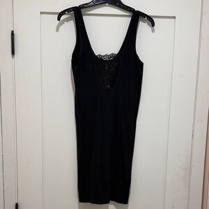 NWT Anthropologie Lace Detail Black Bodycon Dress